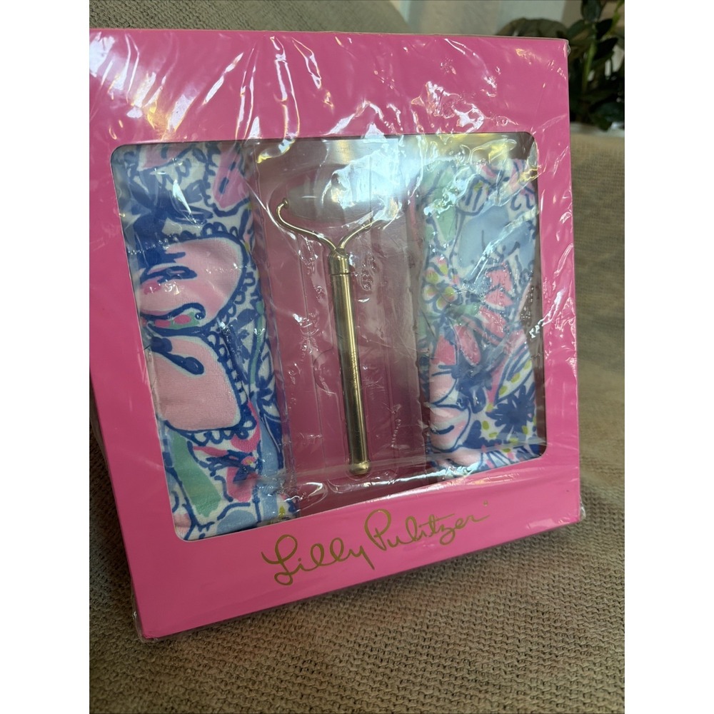 Lilly Pulitzer Spa Set Self Care Multi Set Face Roller Wrap Pop Up Got Your Back